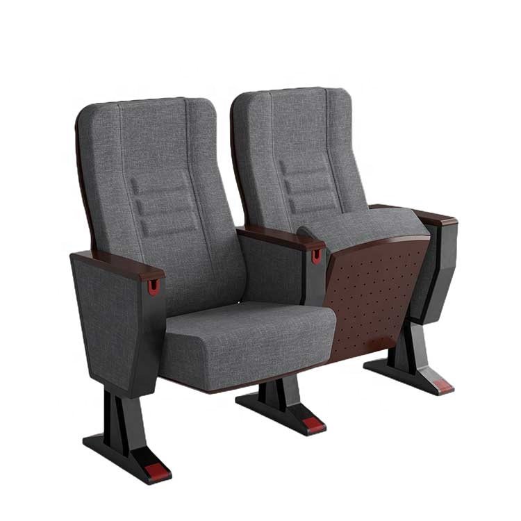 Folding Auditorium Chairs Auditorium Seats With Alloy Fixed Foot With Writing Tablet Theater Seat