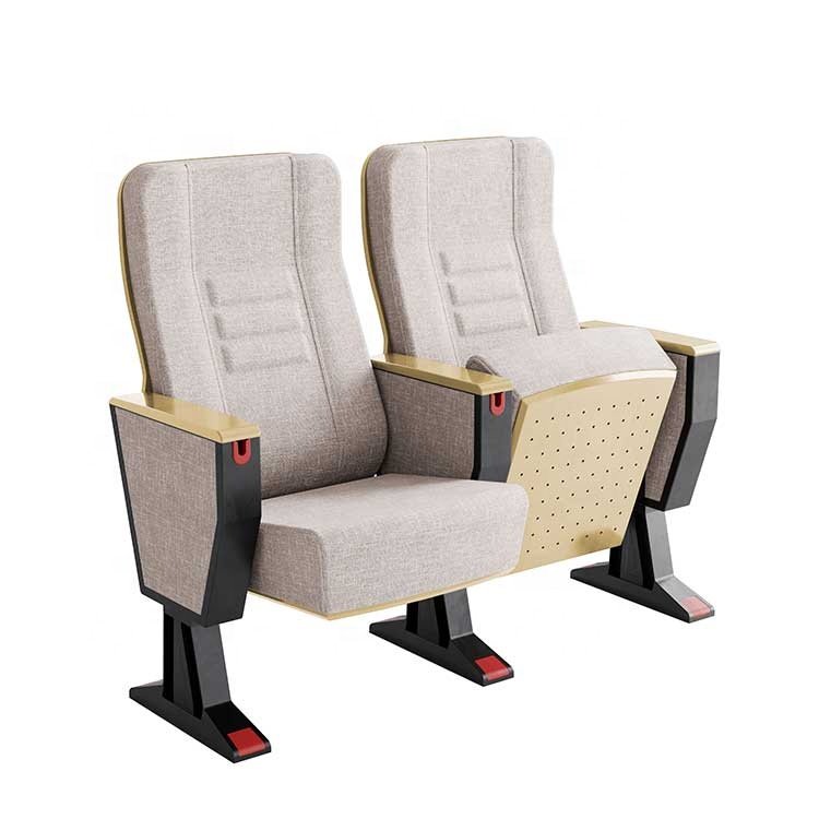 Folding Auditorium Chairs Auditorium Seats With Alloy Fixed Foot With Writing Tablet Theater Seat
