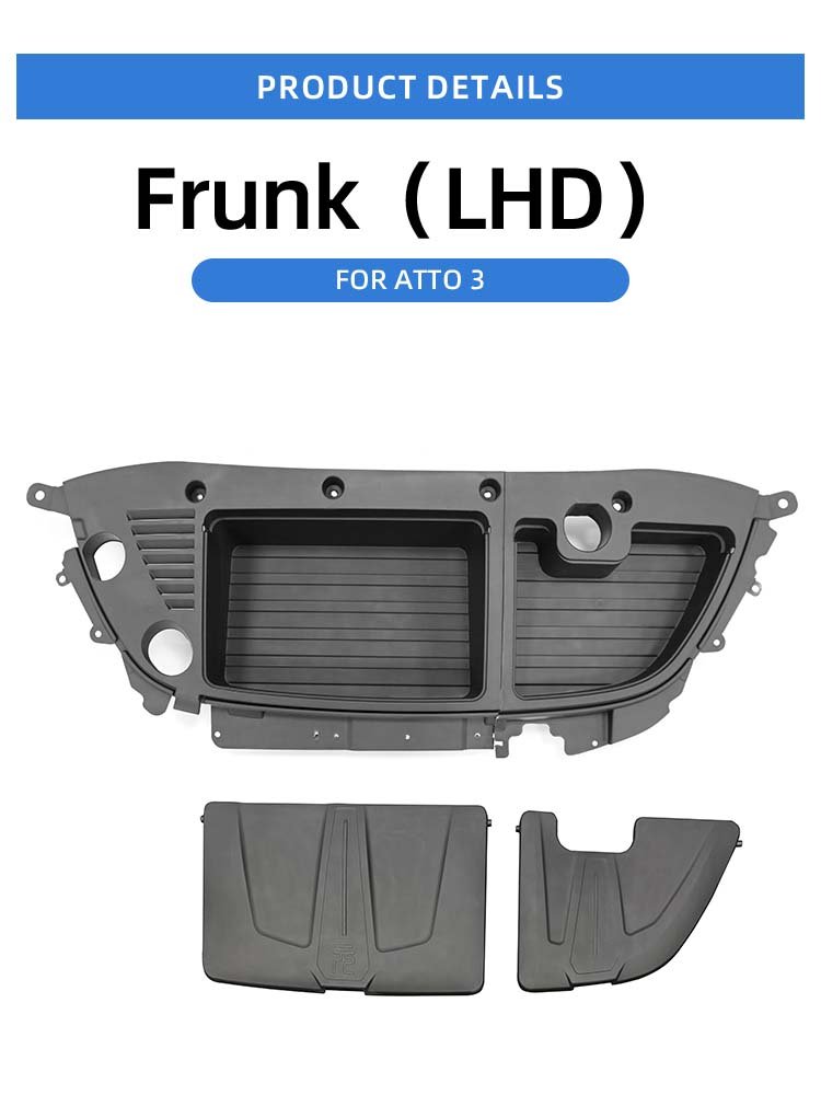 Car Front Trunk Storage Box for BYD ATTO 3 Yuan Plus Frunk Organizer Head Storage Box Multi Function Organizers