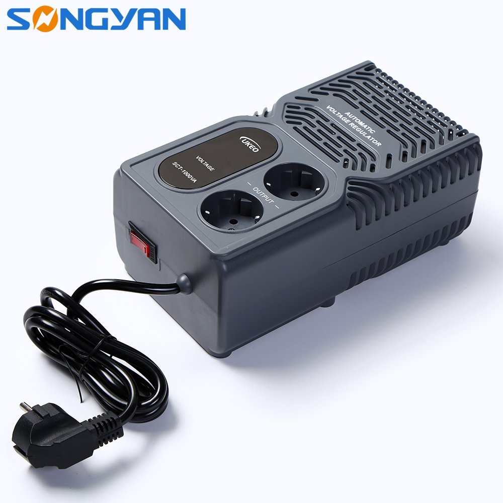 Portable Home AVR Relay Ac 220v Digital Stable LED Indicator MINI Euro Socket Electrical Stabilizer Automatic Voltage Regulator