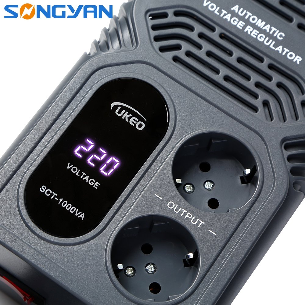 Portable Home AVR Relay Ac 220v Digital Stable LED Indicator MINI Euro Socket Electrical Stabilizer Automatic Voltage Regulator