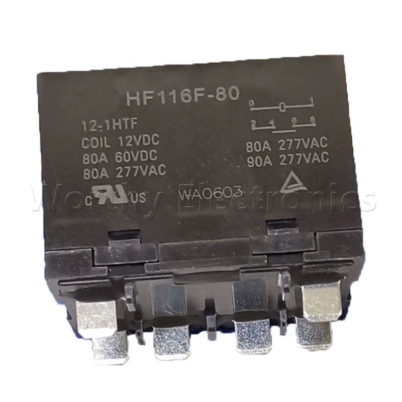 Electronic component power relay 12V/24VDC 80A 6PIN DIP HF116F- 80/12-1HTF relay module