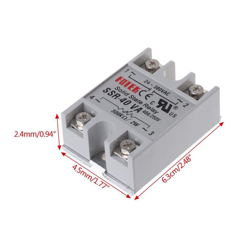 Variable Resistor Solid State Relay 40A Ssr-40va Fotek Relay,ssr40va Solid State Relay Ssr 40va