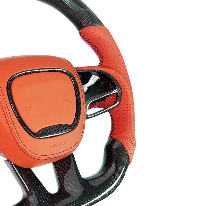 LED Carbon Fiber Steering Wheel For Dodge Charger Challenger Hellcat Charger Srt Challenger Srt Car Steering Wheel
