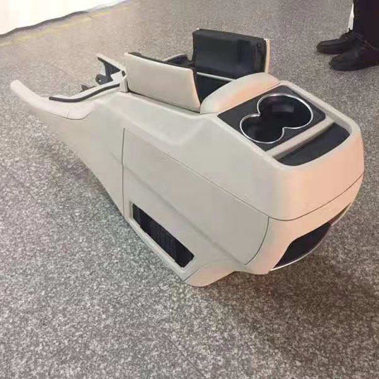Factory Hot Sale Beige Plastic Leather Durable Car Armrest Console Box