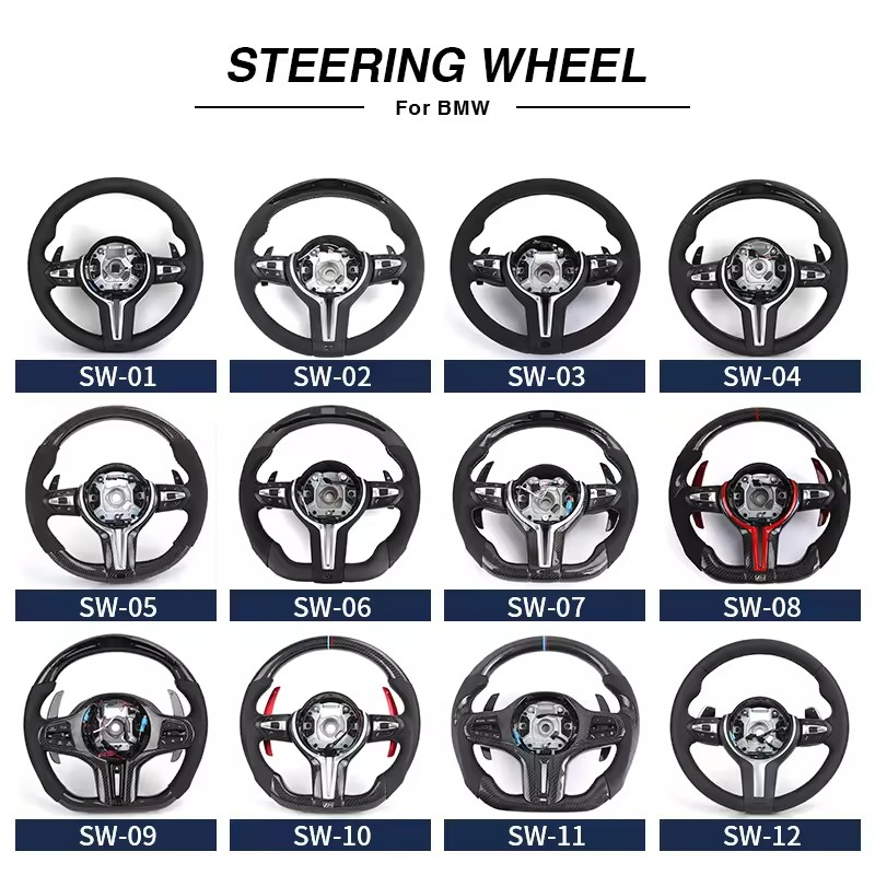 Custom M Sport Carbon Car Steering Wheel for Bmw M2 M3 M4 M5 M6 X5m X6m F80 F30 F31 F32 F10 F20 F22 F15 F16 F10 3 4 5 6 7 Series
