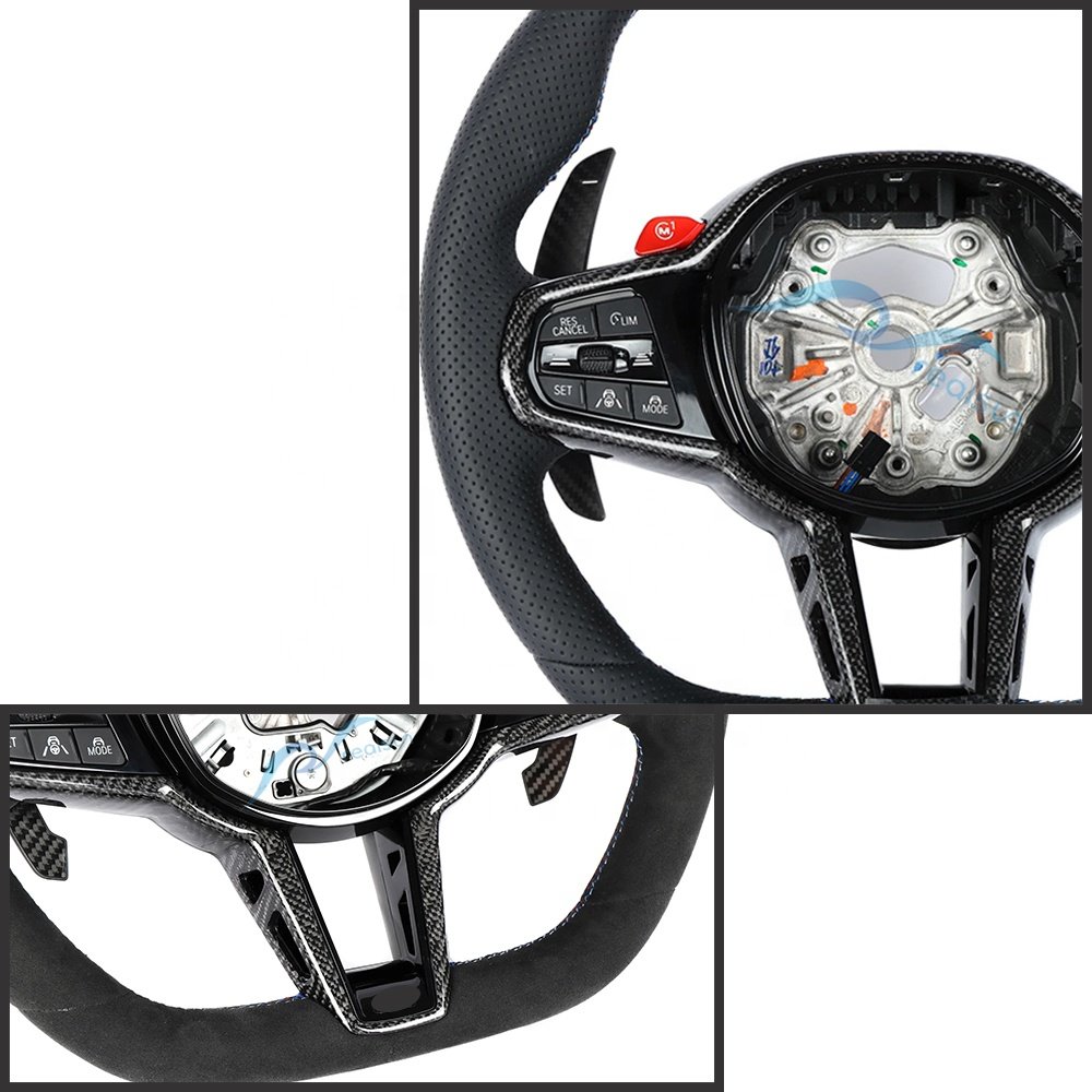 2025 M4 Facelift Style Flat Bottom Carbon Fiber Alcantara Custom Steering Wheel For BMW G Series M2 G87 M3 G80 M4 G82 G42 G20