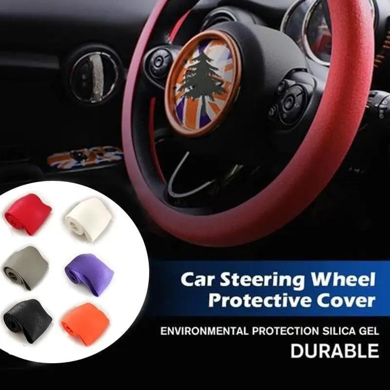 Car Steering Wheel Protective Cover Anti-Slip Silicone Steering Wheel Covers Ultra-Thin All Seasons Soft Steering Wheel Protec