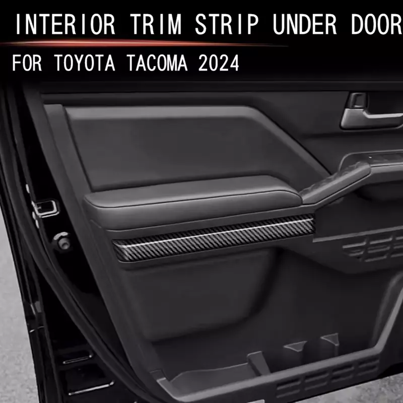 Carbon Fiber Gear Shift Cover 32PCS Full Interior Accessories Cover Trim Fit for Toyota Tacoma 2024 2025 Blue Black Wood Colors
