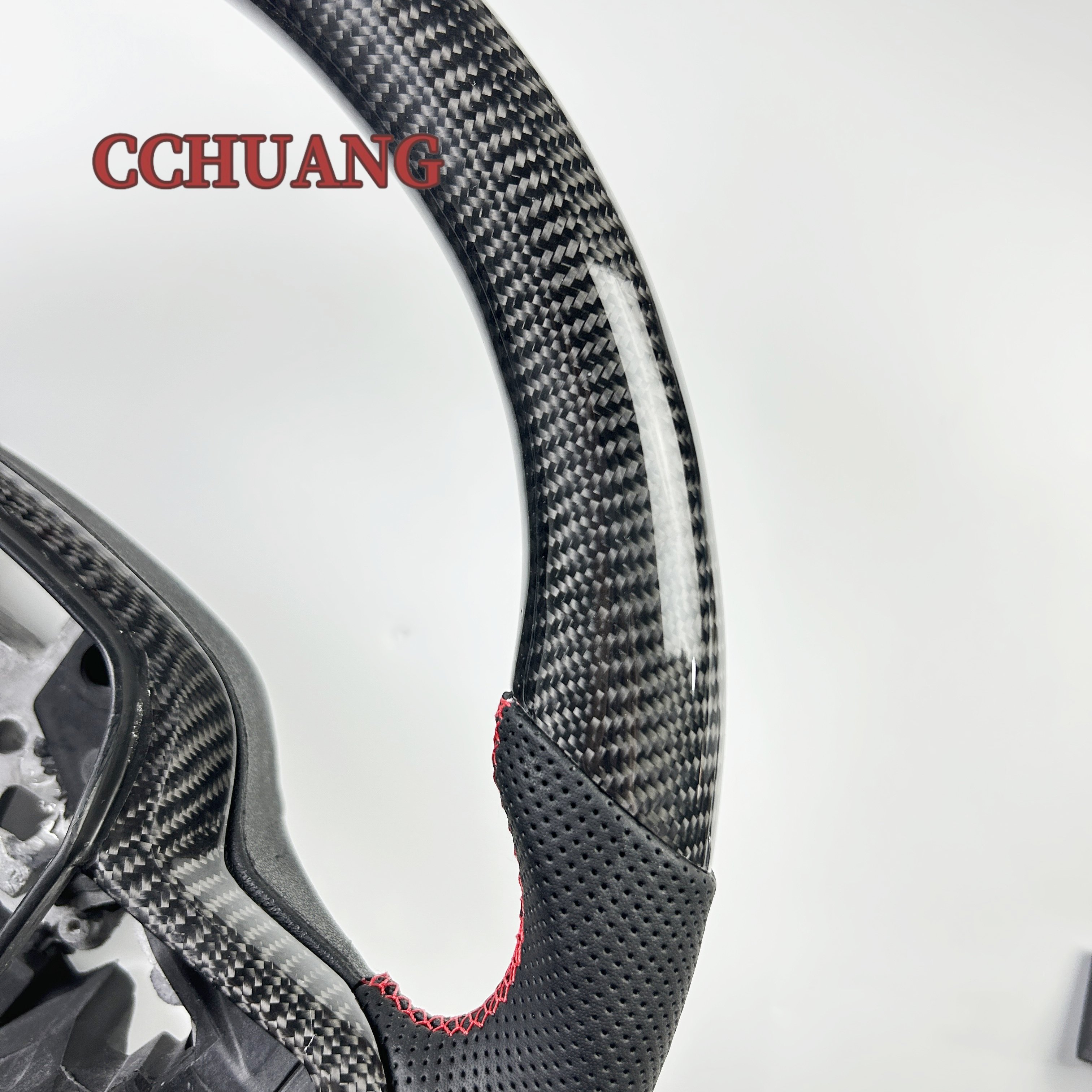 Real Carbon Fiber Custom Car Steering Wheel Fit for 2023 Ford Raptor F-150 Enhanced Performance Steering Wheel