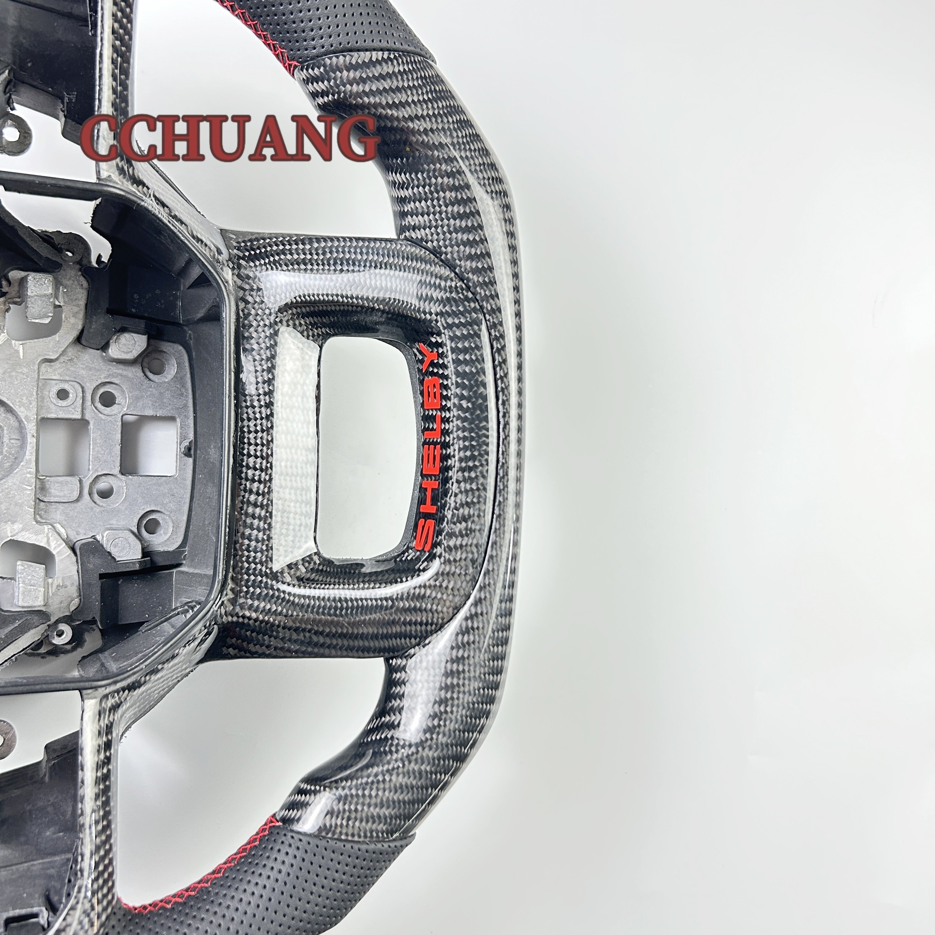 Real Carbon Fiber Custom Car Steering Wheel Fit for 2023 Ford Raptor F-150 Enhanced Performance Steering Wheel