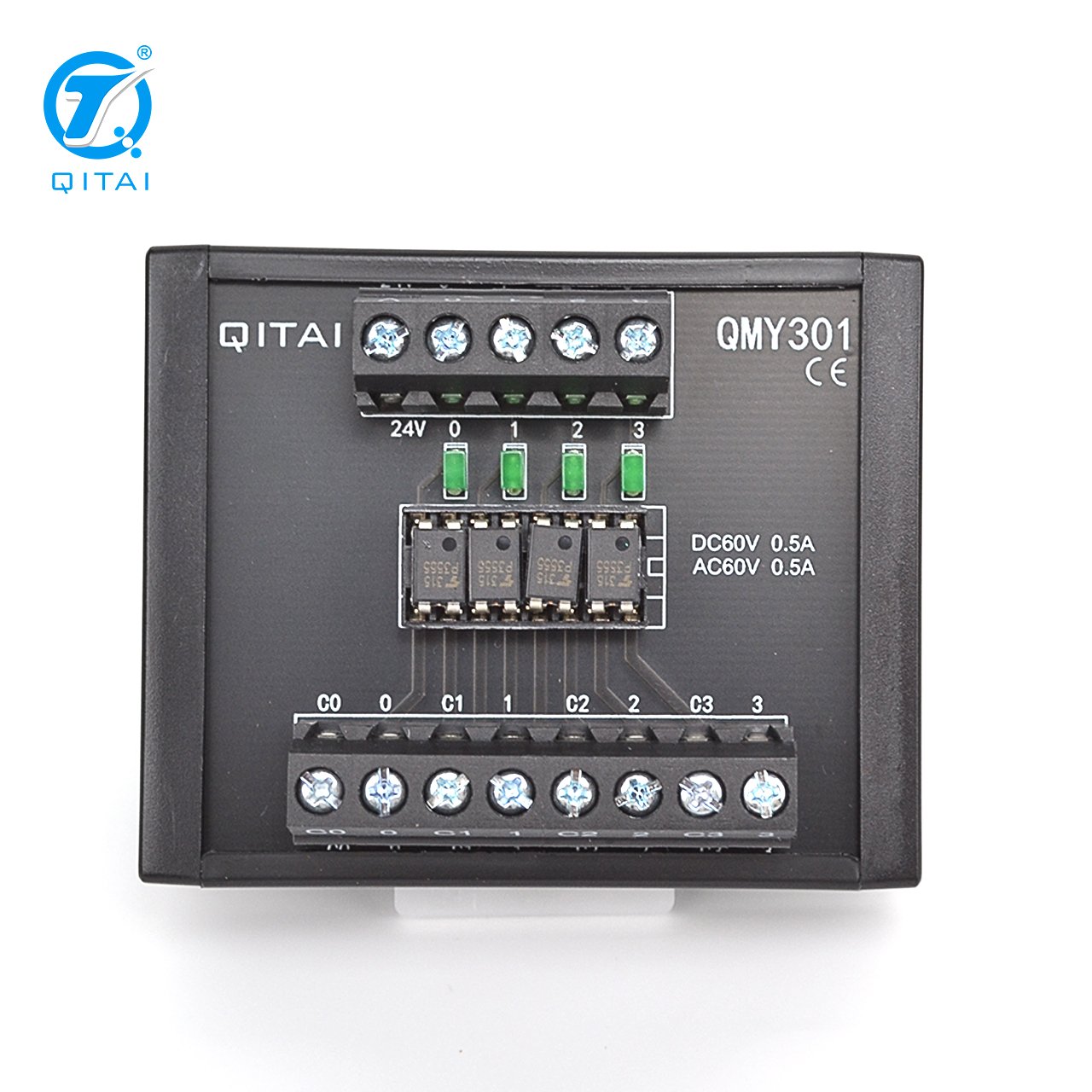 QMY301 Solid State Relay Module Output 60V Current 0.5A Terminal Block Module Voltage 12-60/DC
