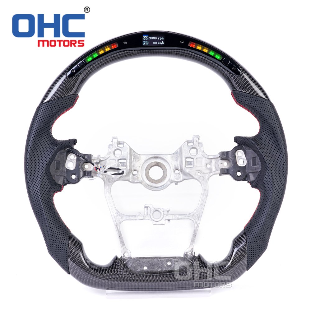 OHC MOTORS LED RPM Carbon Fiber Steering Wheel fit for Toyota LC300 Land cruiser 300 2022 2023 steering wheels