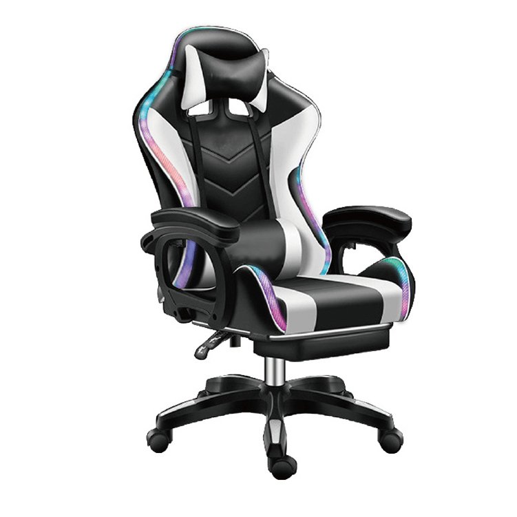 2021 RGB Gaming Chair Computer Massage Audio Function Blue Tooth Control Music Playback Gaming Chairs