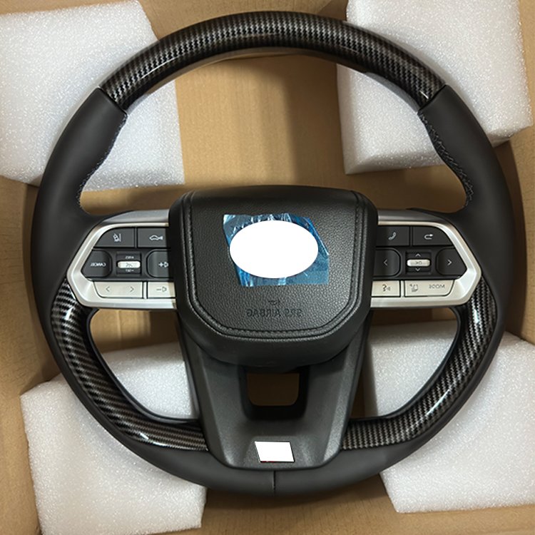 Lc300 Steering Wheel Fit For Toyota Land Cruiser 300 Led Rpm Carbon Fiber Steering Wheel