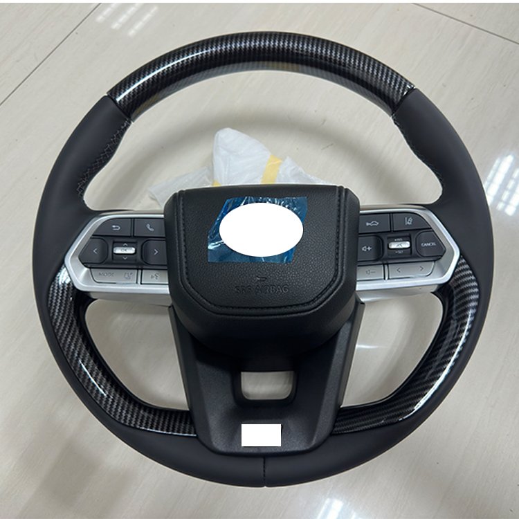Lc300 Steering Wheel Fit For Toyota Land Cruiser 300 Led Rpm Carbon Fiber Steering Wheel