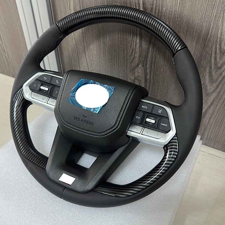 Lc300 Steering Wheel Fit For Toyota Land Cruiser 300 Led Rpm Carbon Fiber Steering Wheel