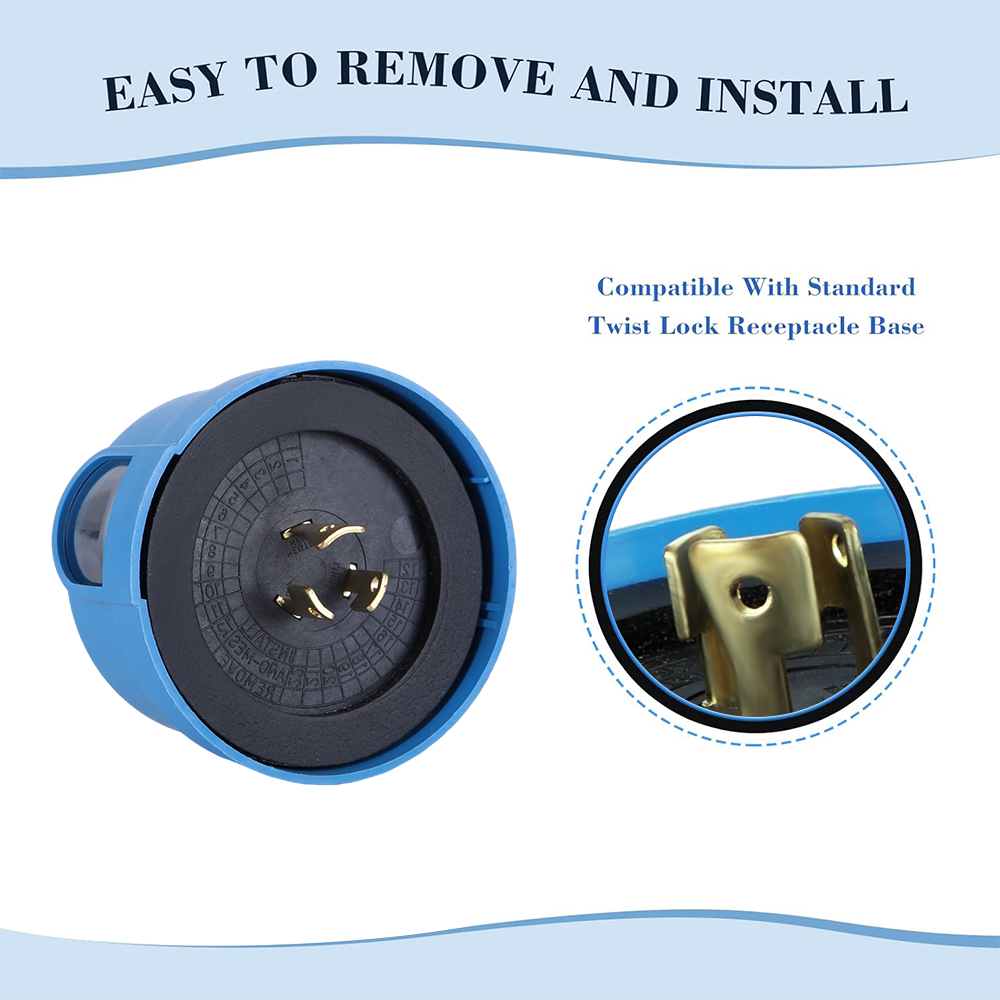 CNRIYA Twist Lock Photocell Dusk to Dawn Light Auto On Off Photocontrol Switch for LED Barn Light, Street Light, Park