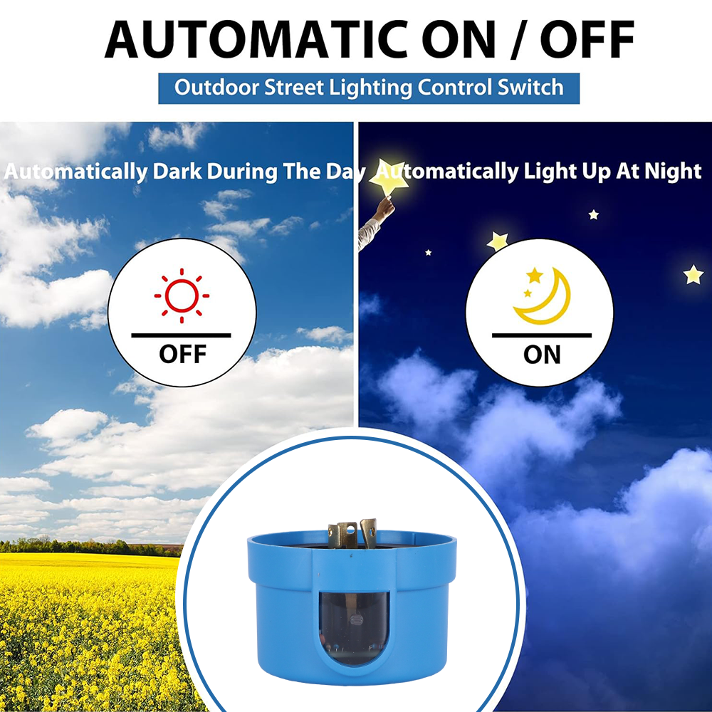 CNRIYA Twist Lock Photocell Dusk to Dawn Light Auto On Off Photocontrol Switch for LED Barn Light, Street Light, Park