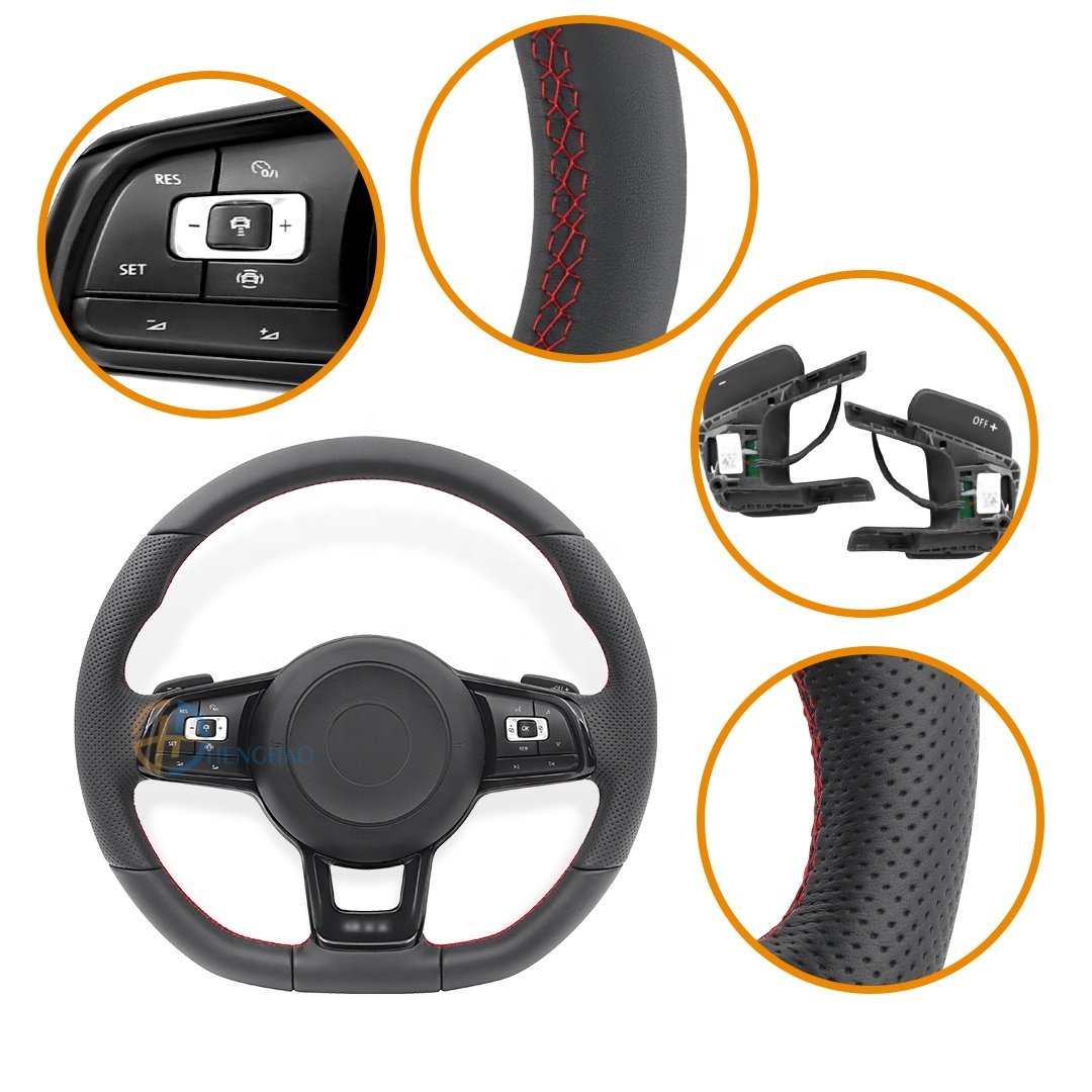 Custom Car Steering Wheel For Volkswagen Polo Passat MK6 MK7 MK8 Golf 7 Steering Wheel Upgrade