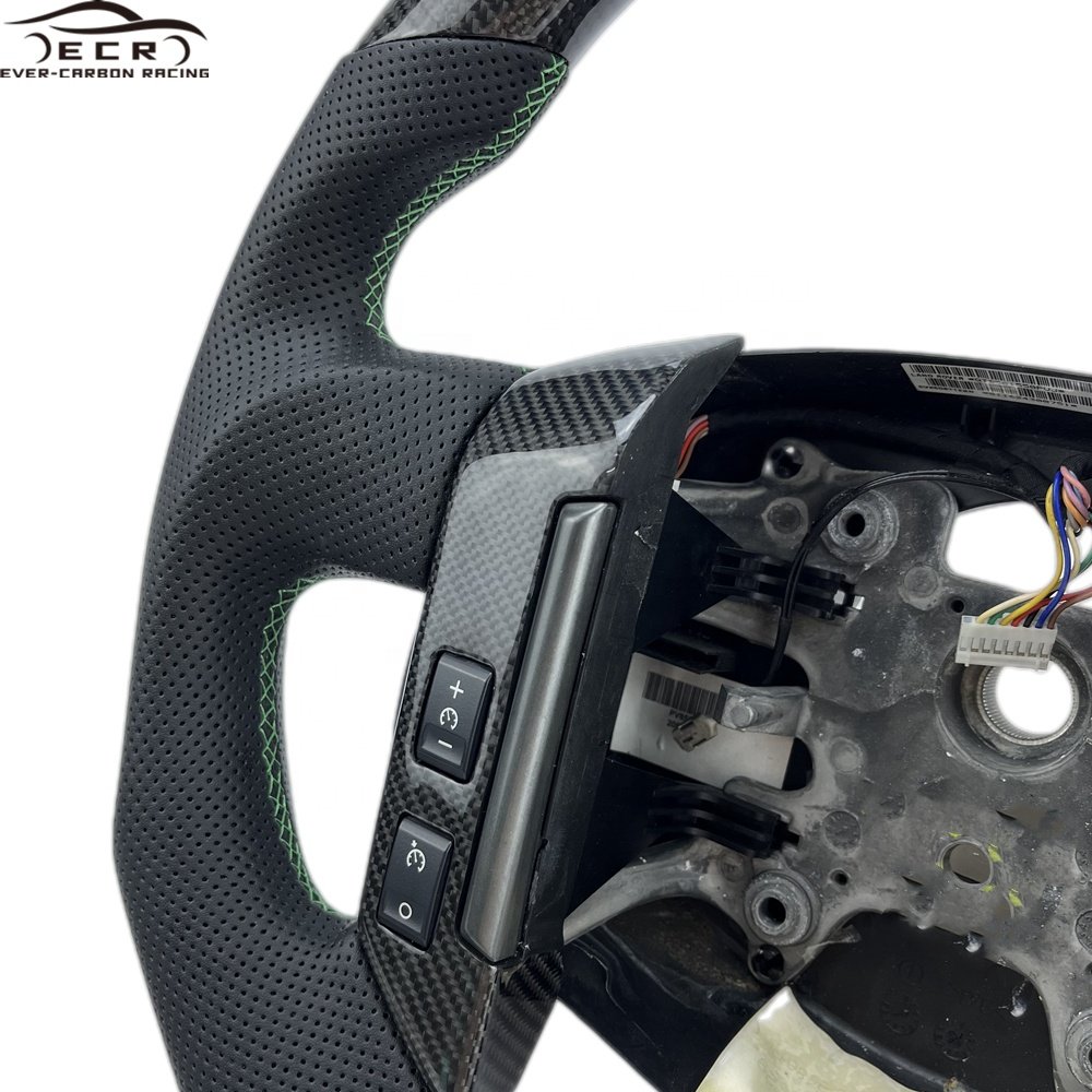 Ever-Carbon Racing ECR Interior Accessories Flat Bottom Car Steering Wheel Carbon Fiber Body Kit For Land Range Rover Velar