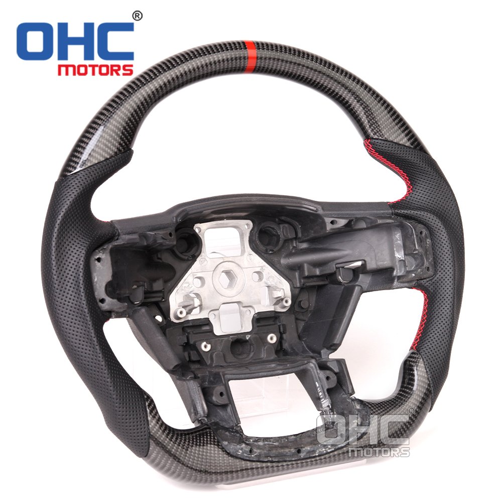 Real Carbon Fiber Steering Wheel for Ford Ranger Raptor f150 f-150 2015 2016 2017 2018 2019 2020 Car Steering Wheels OHC MOTORS