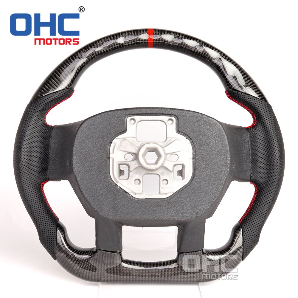 Real Carbon Fiber Steering Wheel for Ford Ranger Raptor f150 f-150 2015 2016 2017 2018 2019 2020 Car Steering Wheels OHC MOTORS