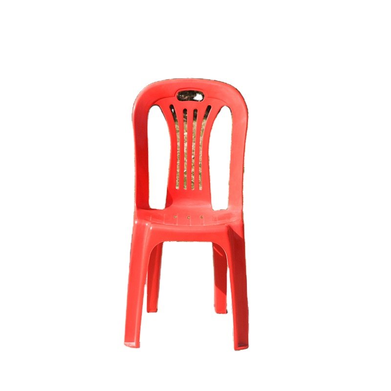 Supply Wholesale Hot Sale Non-armrest Plastic Dining Chair Outdoor Leisure Chair Thickened and Fall Resistant Food Stall Cheap P