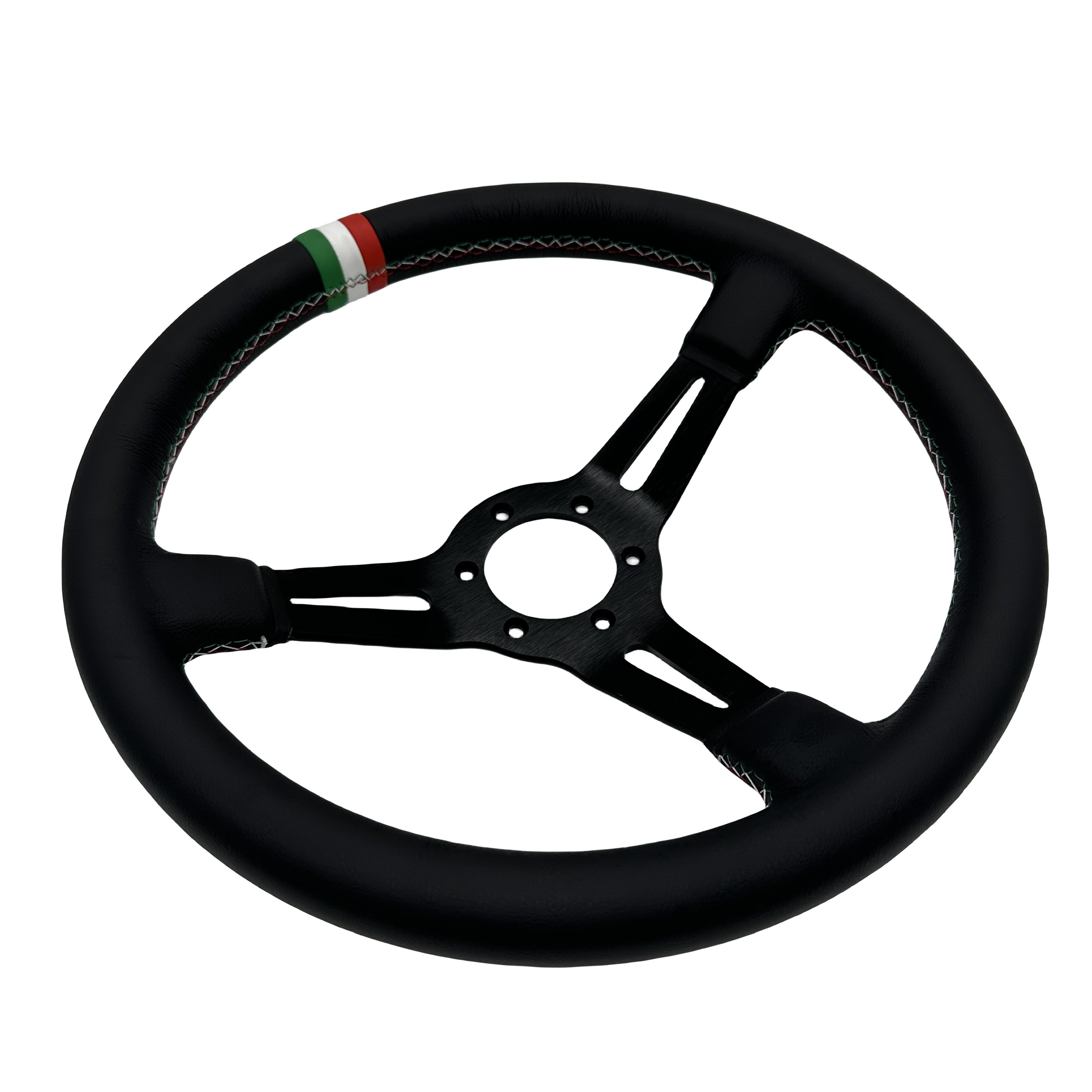 Custom color strip 14 inch super fiber leather steering wheel car steering wheel steering wheel