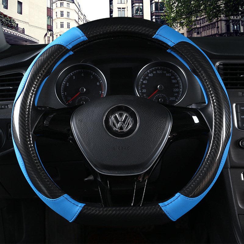 Microfiber Leather Auto Car Steering Wheel Covers 15 Inch Universal Breathable