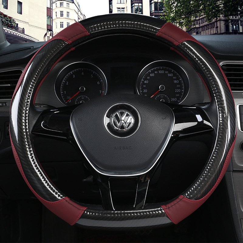 Microfiber Leather Auto Car Steering Wheel Covers 15 Inch Universal Breathable
