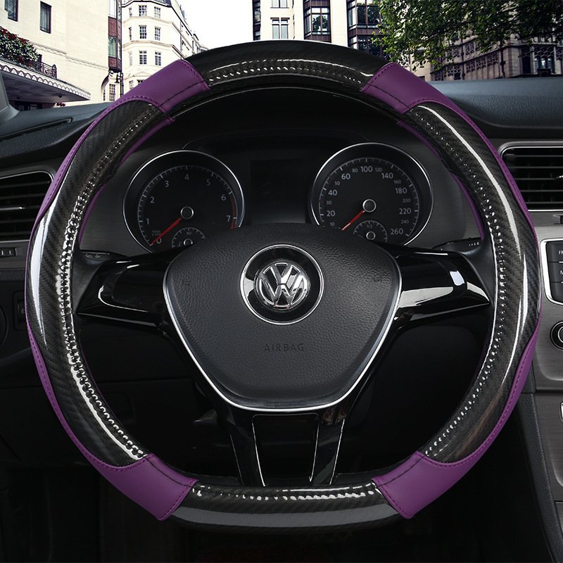 Microfiber Leather Auto Car Steering Wheel Covers 15 Inch Universal Breathable