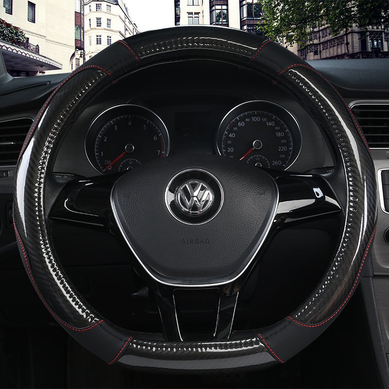 Microfiber Leather Auto Car Steering Wheel Covers 15 Inch Universal Breathable
