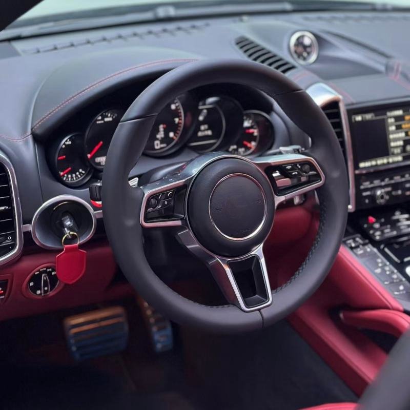 New Custom Genuine Leather Interior For Porsche Macan Panamera Cayenne 718 911 Leather Steering Wheel Car Accessories