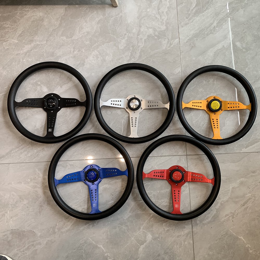 Leaders JDM New Universal General 14inch customize Stand Racing Car Modified Steering Wheel Car Steering Wheel