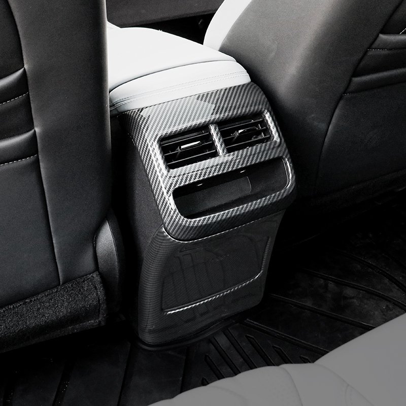 BYD Rear Car Interior Decoration Accessories Modification Parts Seal Armrest Box Seat Kick Pad Carbon Fiber and ABS Cover
