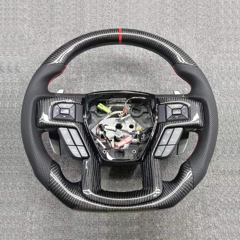 Dongsui Car Accessories Carbon Fiber Steering Wheel For Ford F150 Raptor 2020