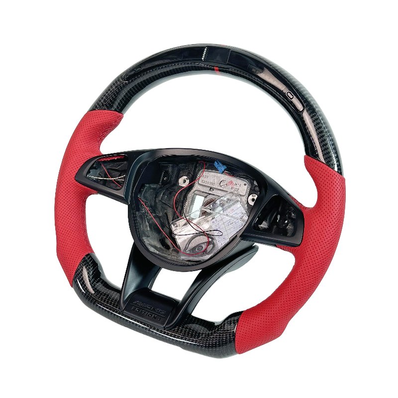 custom made LED Carbon Fiber Steering Wheel for Mercedes-Benz AMG W204 W205 W212 W218 W207 W172 C200 C260 300 Car Steering Wheel