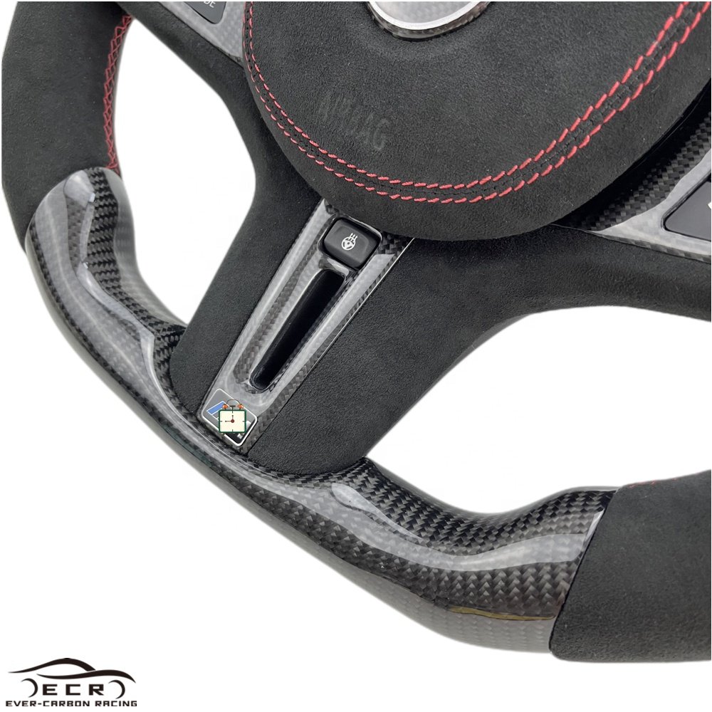 Ever-Carbon Racing ECR High Quality Customized Suede Leather Carbon Fiber Steering Wheel For BMW G12 Steering Wheel