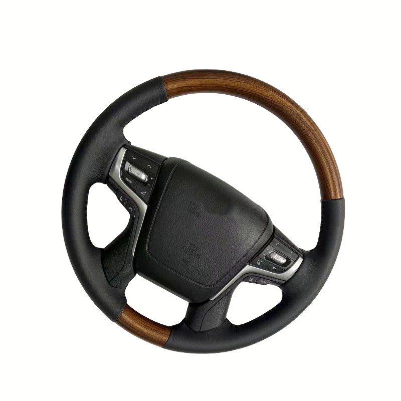 Car Steering Wheel is Suitable for the 2018 Prado Peach Wood Steering Wheel Assembly
