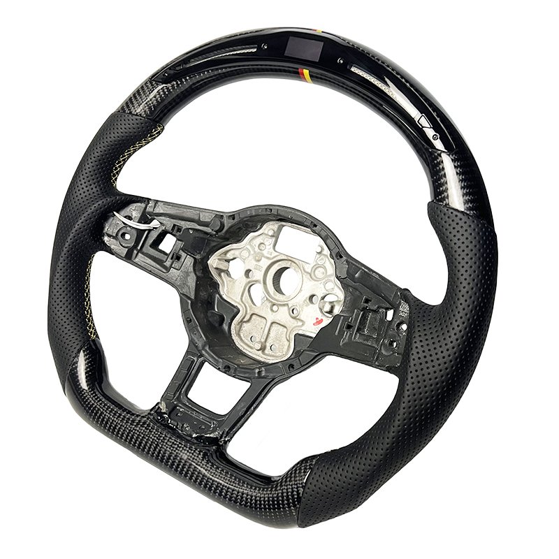 Sports Carbon Fiber Car Universal Steering Wheel For Volkswagen VW GOLF POLO MK6 MK7 steering wheel LED Display Carbon Fiber