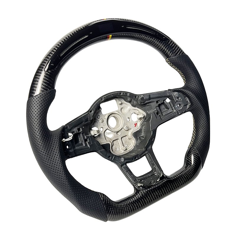 Sports Carbon Fiber Car Universal Steering Wheel For Volkswagen VW GOLF POLO MK6 MK7 steering wheel LED Display Carbon Fiber