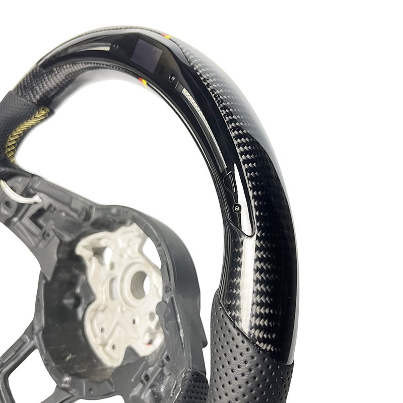 Sports Carbon Fiber Car Universal Steering Wheel For Volkswagen VW GOLF POLO MK6 MK7 steering wheel LED Display Carbon Fiber