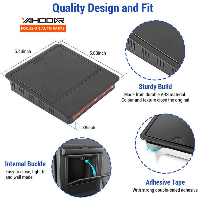 Car Center Console Accessories One-Touch Armrest Hidden Storage Box Fit for Tesla Model 3 Y 2017-23