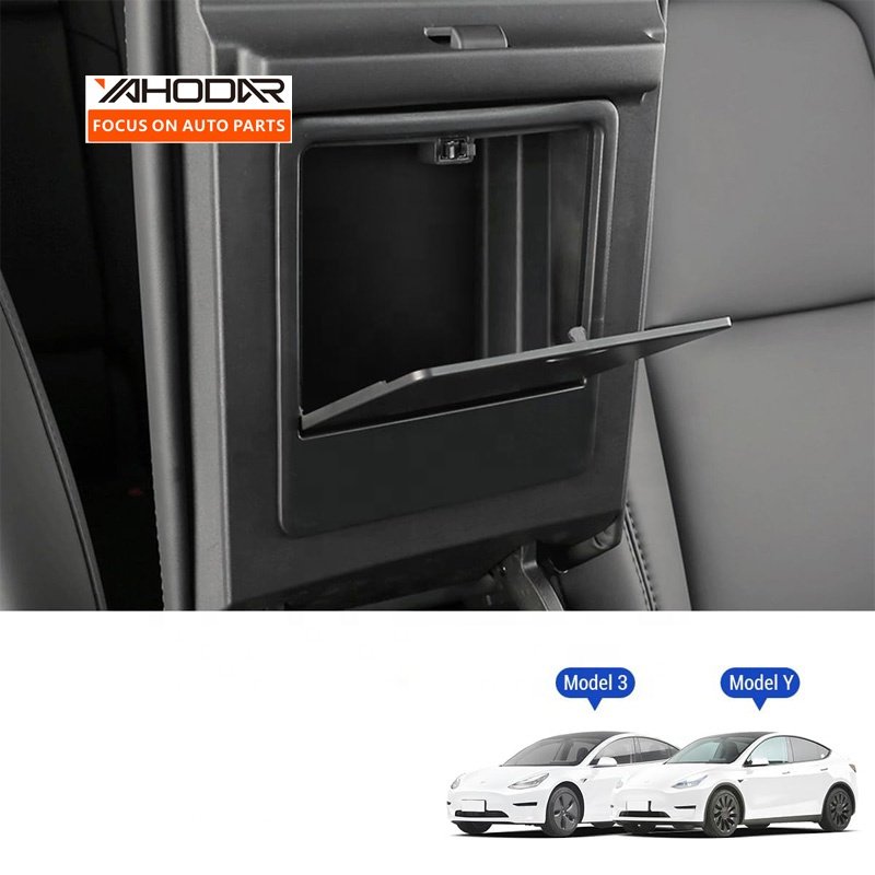Car Center Console Accessories One-Touch Armrest Hidden Storage Box Fit for Tesla Model 3 Y 2017-23