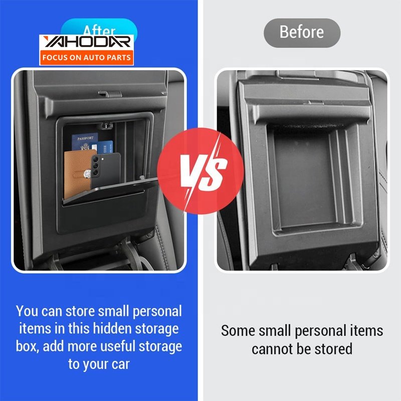 Car Center Console Accessories One-Touch Armrest Hidden Storage Box Fit for Tesla Model 3 Y 2017-23