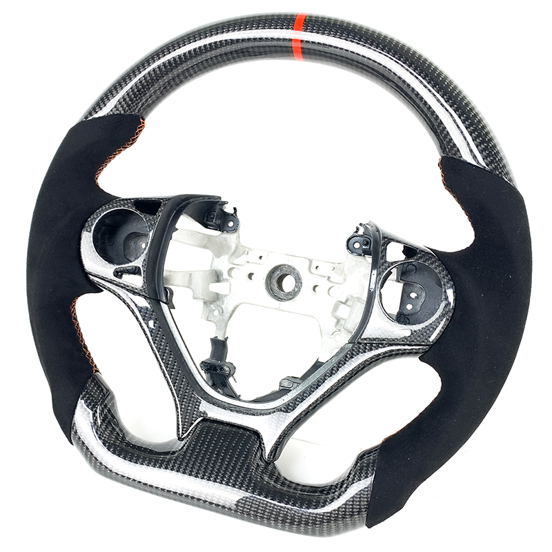 Customized carbon fiber steering wheel for car interior, Honda Civic 9th generation