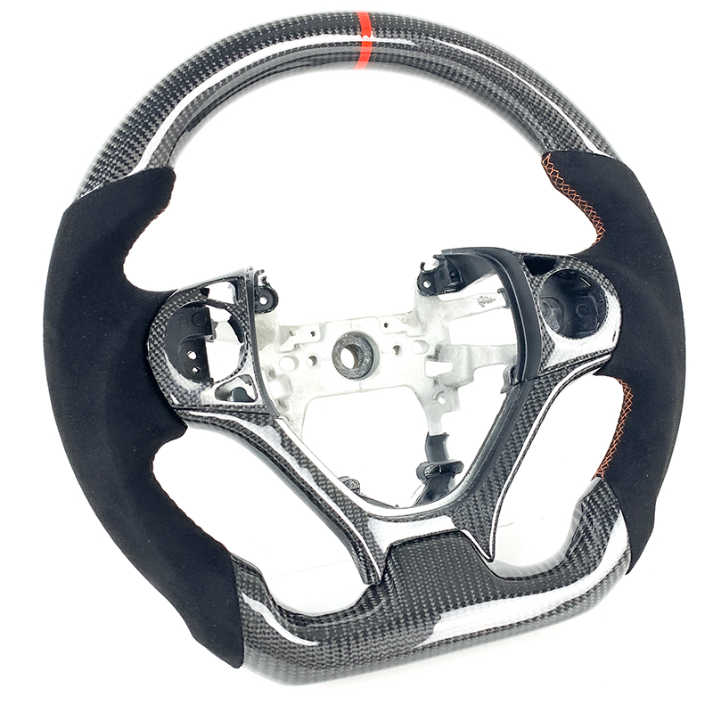 Customized carbon fiber steering wheel for car interior, Honda Civic 9th generation