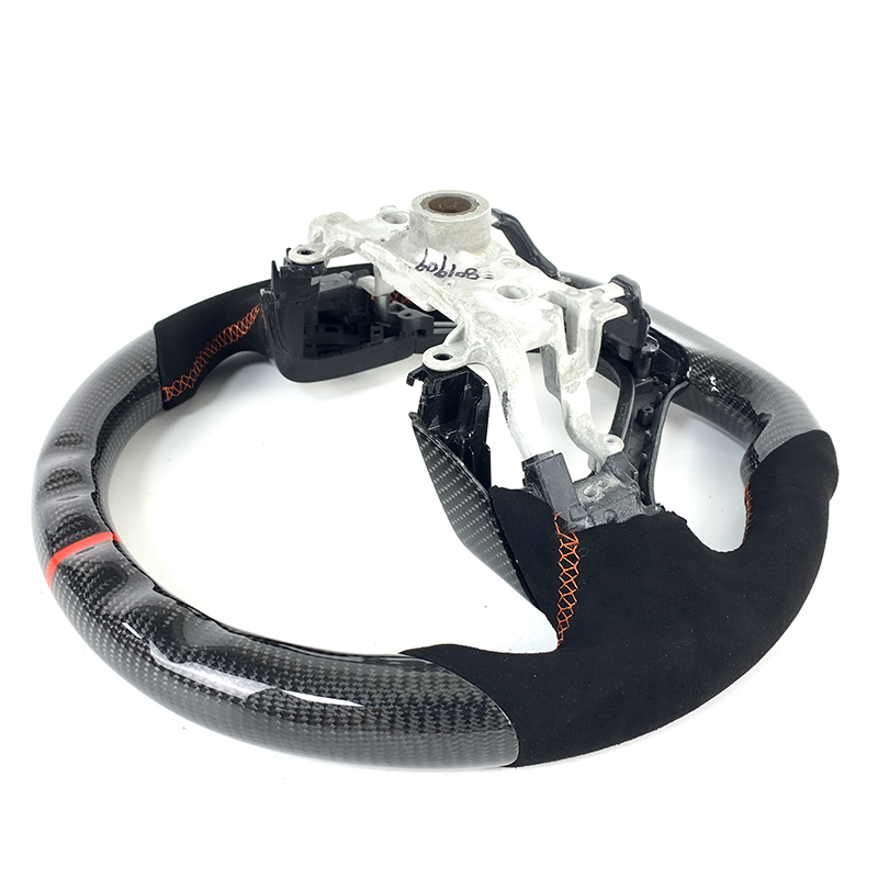 Customized carbon fiber steering wheel for car interior, Honda Civic 9th generation