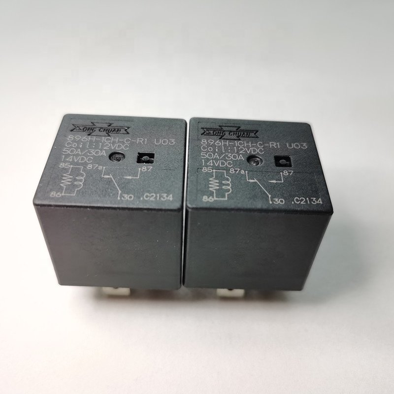 100% Original and New Song Chuan 896H-1CH-C-R1 U03 12V DC 50A Auto Relay 896H-1CH-C-R1 U24 12V
